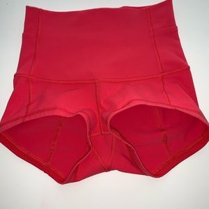 Girls red tight fitting shorts from lululemon S2